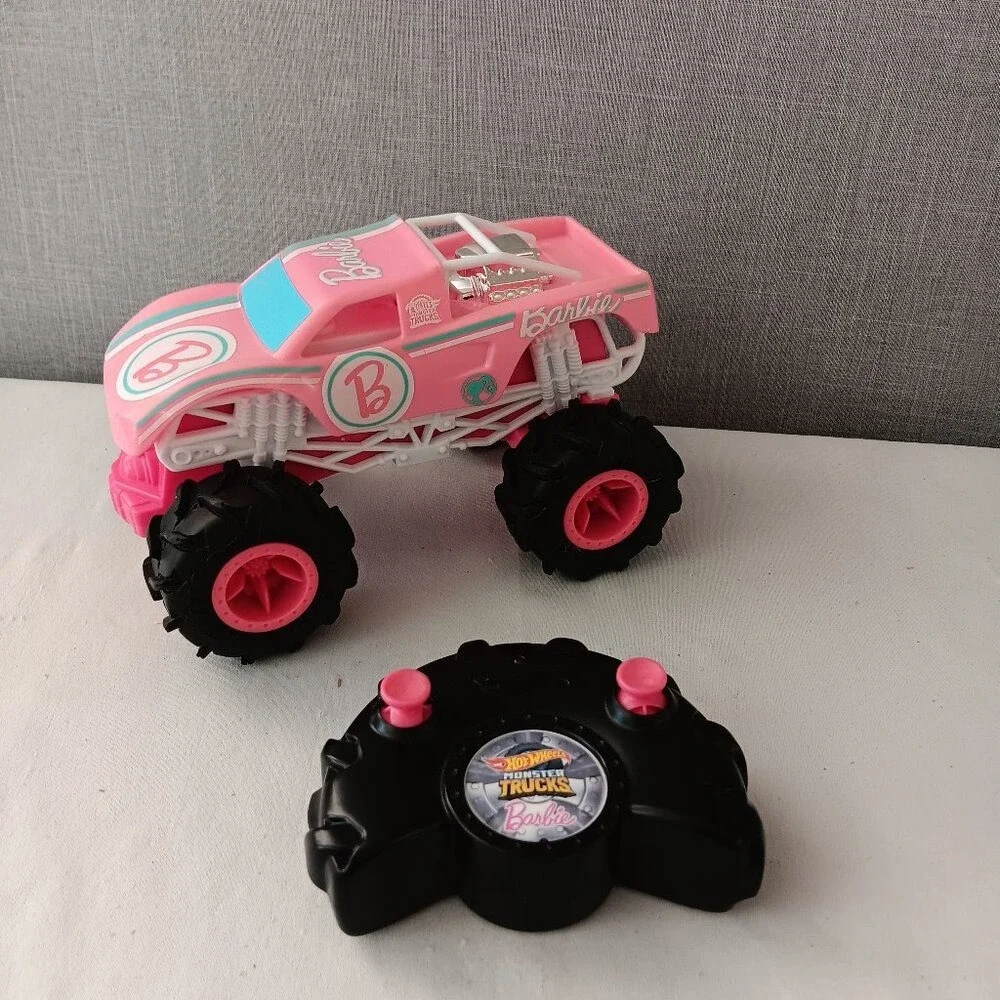 Barbie Hot Wheels Monster Trucks‎ RC Remote Control Vehicle Pink Toy Car WORKS